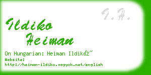 ildiko heiman business card